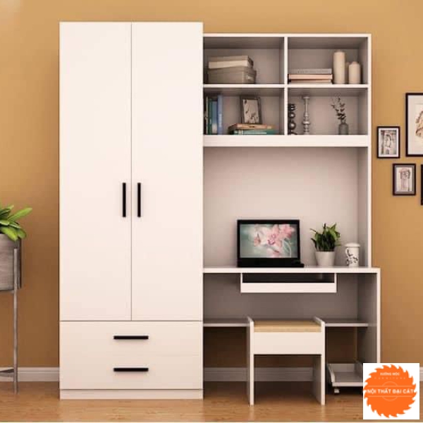 Tủ áo quần kết hợp bàn làm việc TA097
