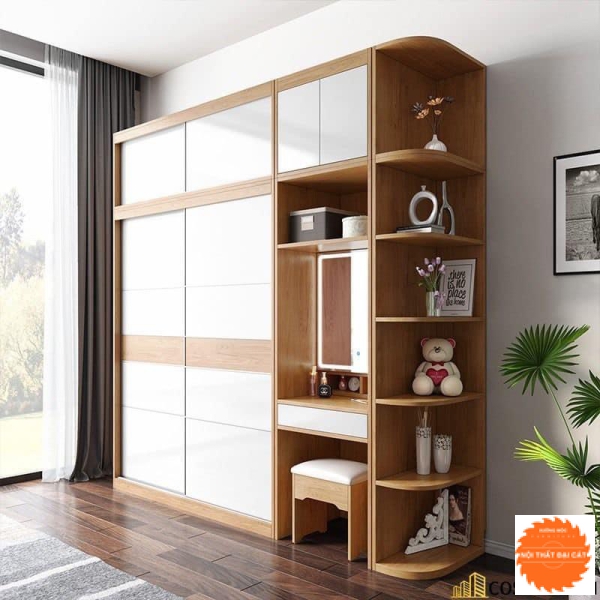 Tủ áo quần kết hợp bàn trang điểm TA096