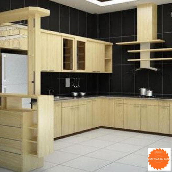 Thiết kế tủ bếp có quầy bar ĐB008