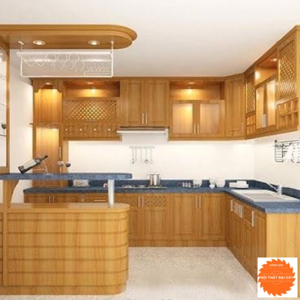 Quầy bar kết hợp tủ bếp gia đình ĐB011