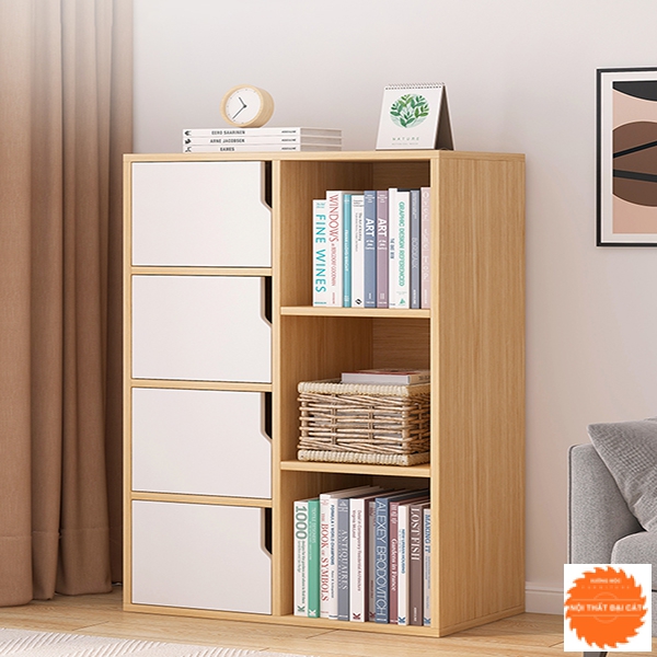 Kệ sách 4 hộc cánh mở KS057