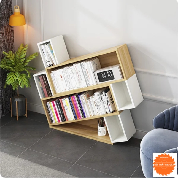 Kệ sách thiết kệ đẹp hiện đại KS062