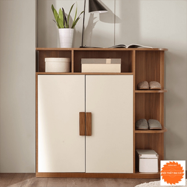 Tủ giày đẹp gỗ màu nâu TG054