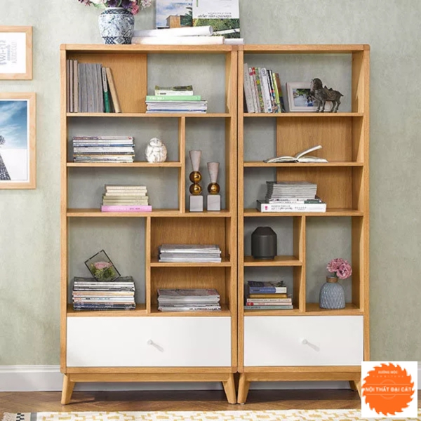 Kệ sách bằng gỗ công nghiệp đẹp KS066