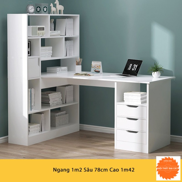 Bàn làm việc kết hợp kệ sách BLV043