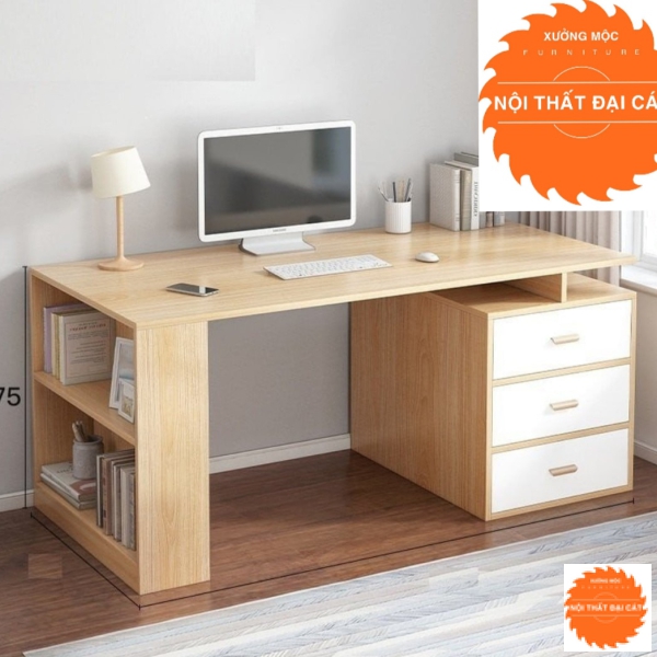 Bàn làm việc thiết kế 3 hộc kéo BLV053