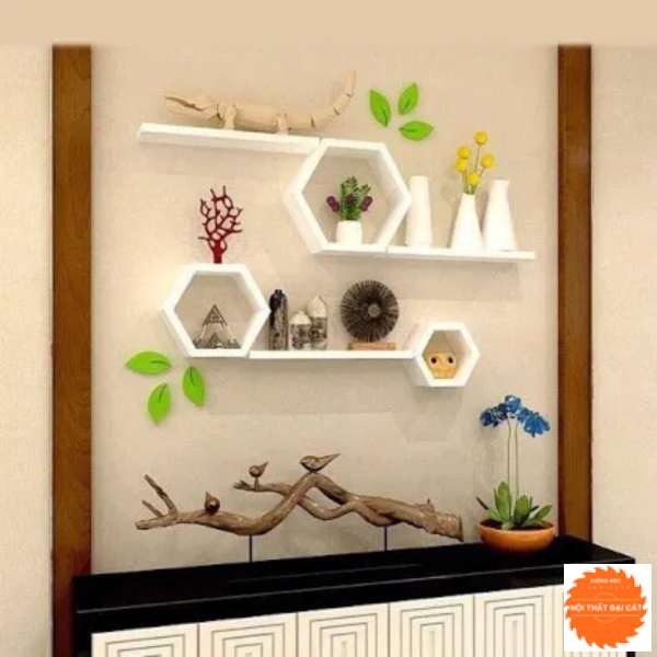 Kệ trang trí kiểu tổ ong KTT029