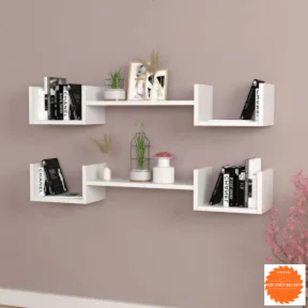 Kệ trang trí tone trắng đẹp KTT040