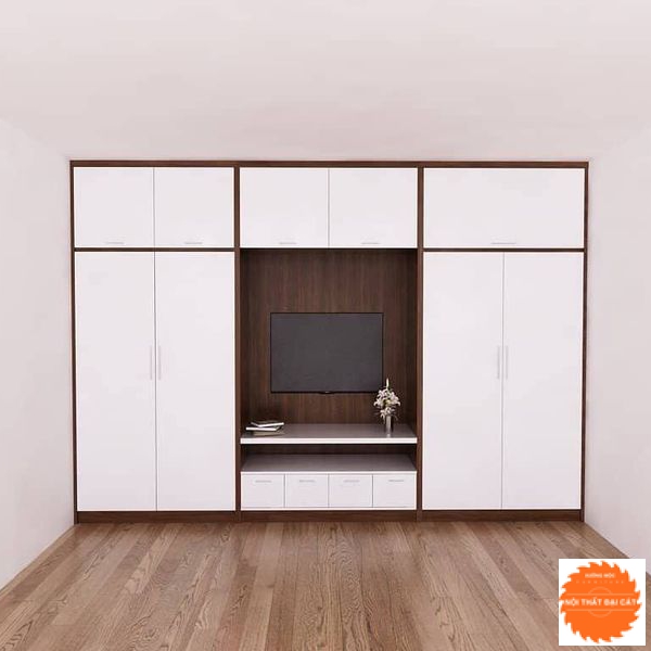 Tủ áo quần kết hợp kệ tivi nhỏ gọn TA108