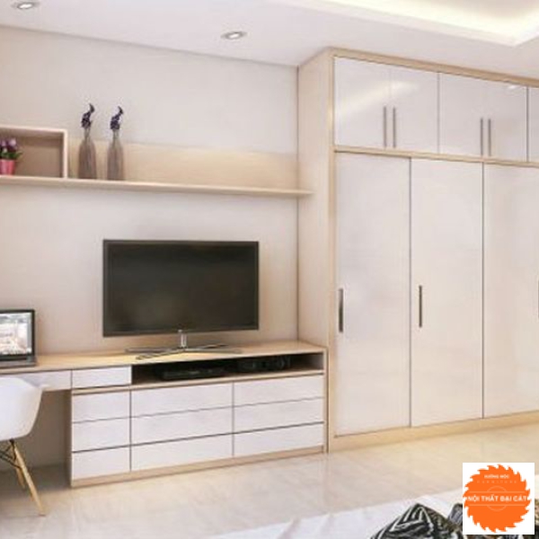 Tủ áo quần thiết kế kết hợp kệ tivi TA109