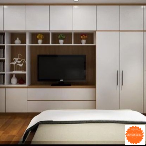 Tủ áo quần kết hợp kệ tivi hiện đại TA112