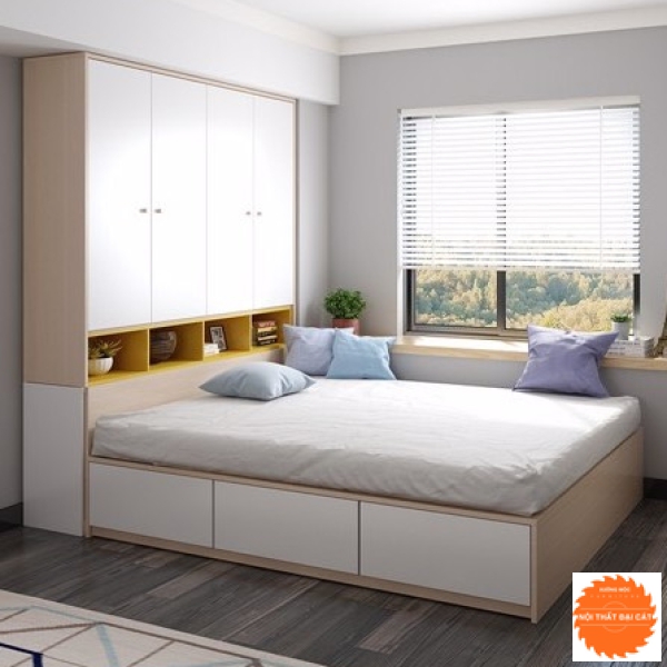 Tủ áo quần kết hợp giường ngủ hiện đại TA117
