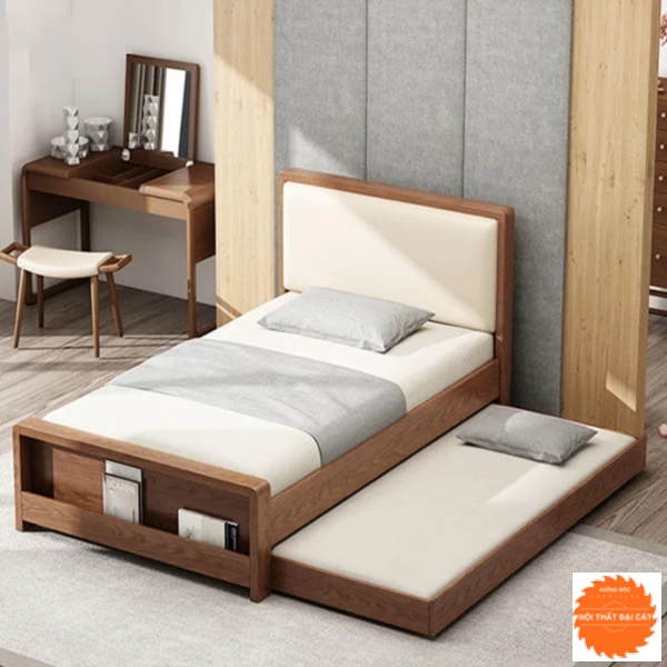 Giường ngủ thiết kế kết hợp giường nhỏ G045