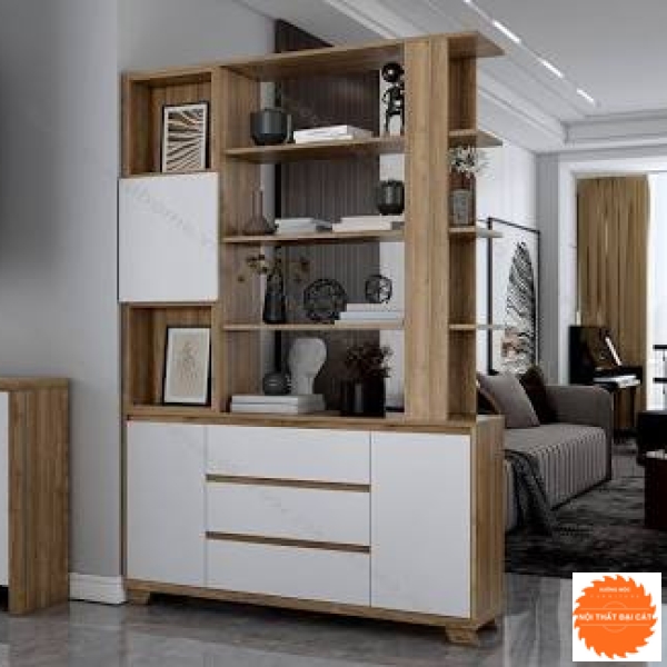 Tủ vách ngăn - tủ trang trí phòng khách VN025