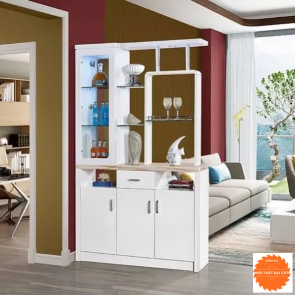 Tủ vách ngăn phòng khách đẹp VN028