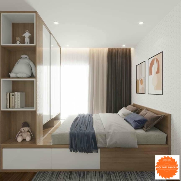 Giường ngủ thiết liền tủ áo quần G067