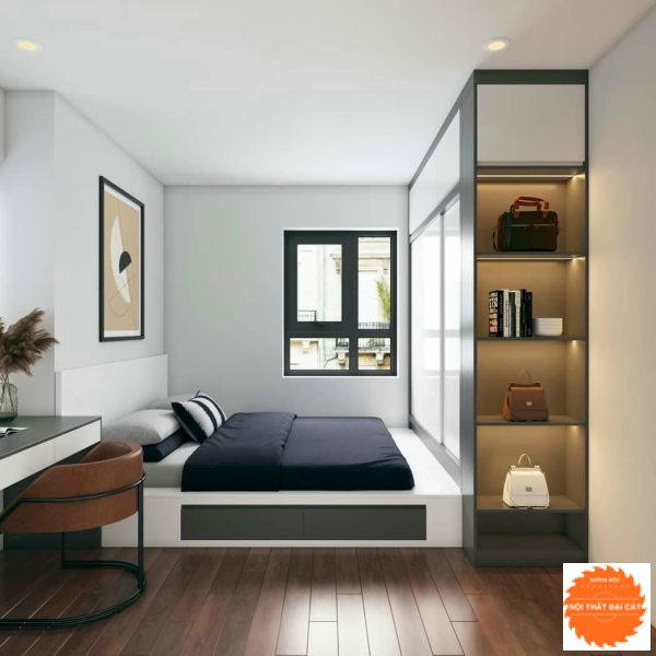 Giường ngủ kết hợp tủ hiện đại G068