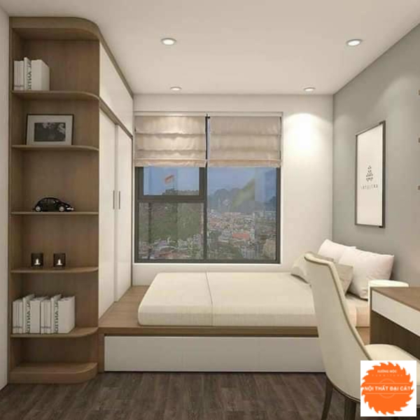 Giường ngủ thiết kế kèm tủ áo quần G069