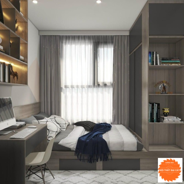 Giường ngủ kết hợp tủ áo quần tiện nghi G070