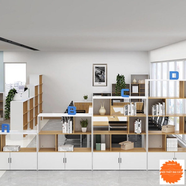 Tủ hồ sơ kiêm giá sách gỗ THST021