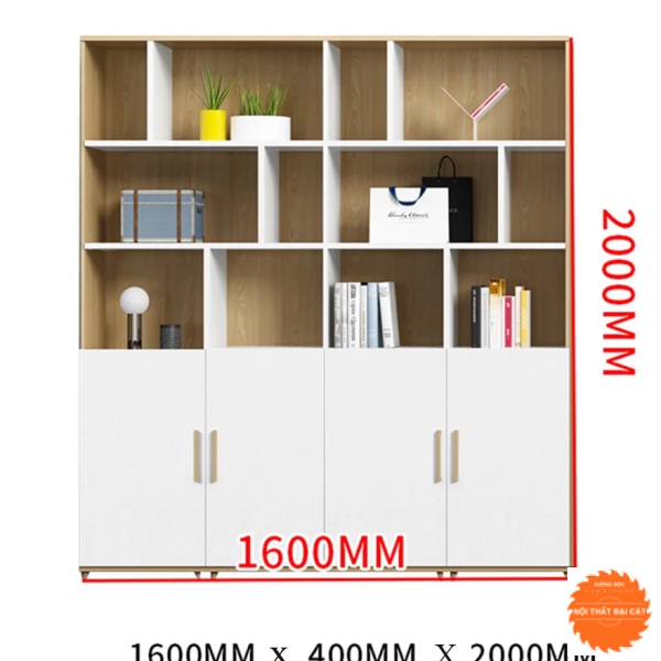 Tủ hồ sơ gỗ công nghiệp tone trắng THS044