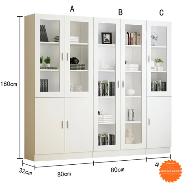 Tủ tài liệu văn phòng trắng hiện đại THS050