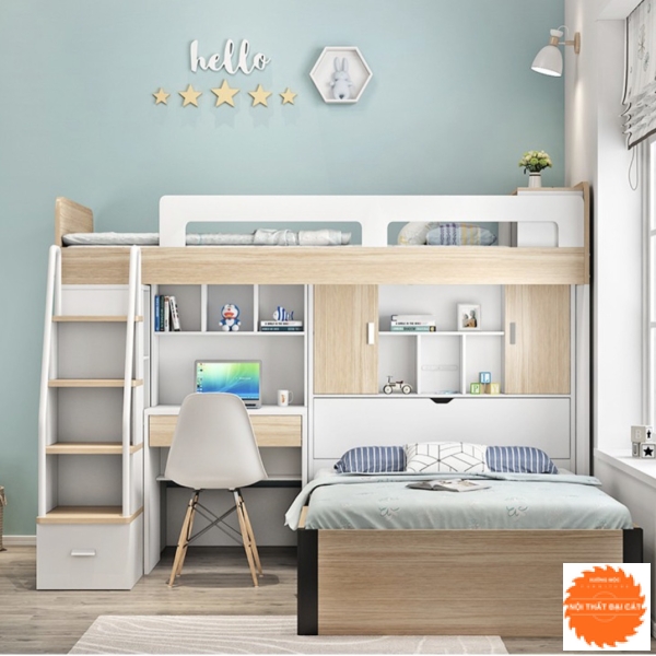Giường tầng kết hợp bàn học GT032