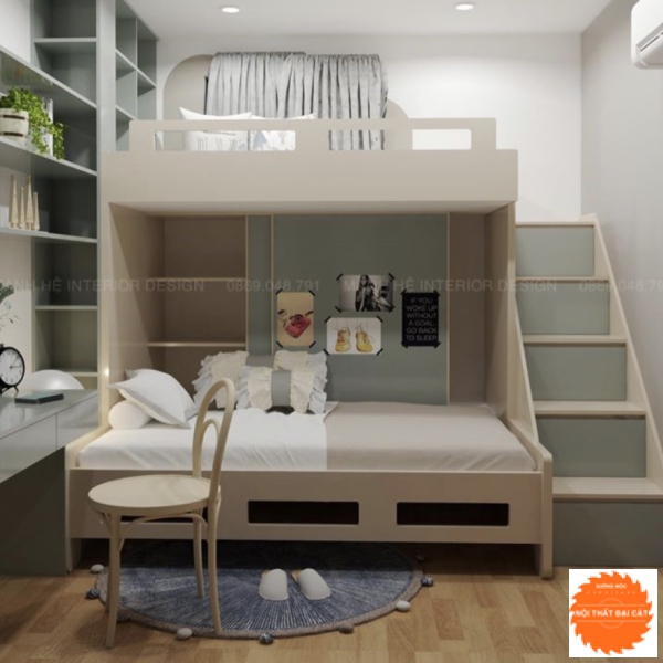 Giường tầng gỗ công nghiệp thiết GT033