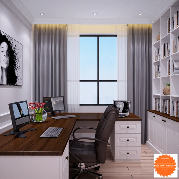 Bàn làm việc tại nhà kèm tủ đựng tài liệu BLV098