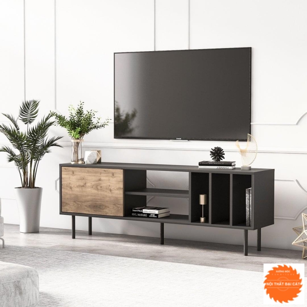 Kệ tivi phòng khách màu xám chì KTV291