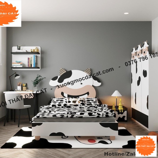 Giường cho bé hình bò sữa MS0014