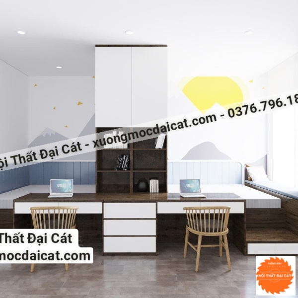 Combo nội thất phòng ngủ cho 2 bé PNTE037