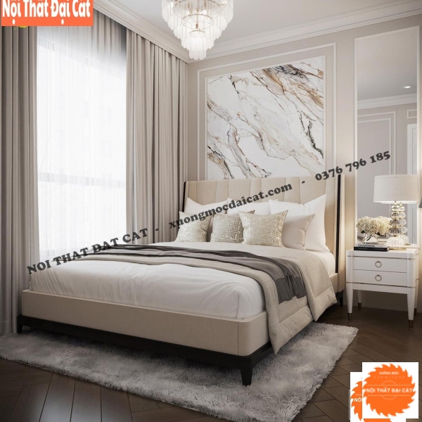 Giường bọc nệm cao cấp GBN035