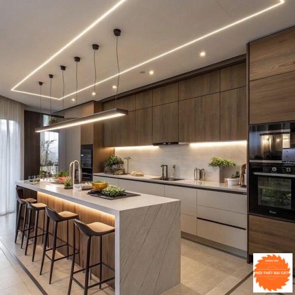 Tủ bếp gỗ hiện đại TB0149