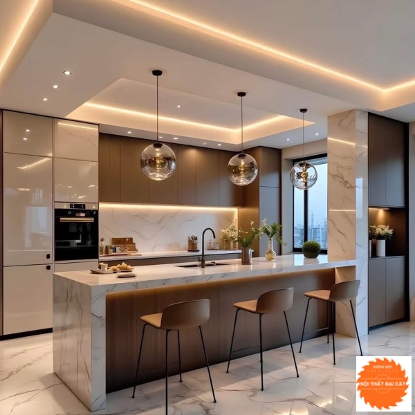 Tủ bếp gỗ hiện đại TB0150