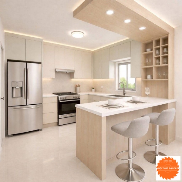 Tủ bếp gỗ hiện đại TB0164